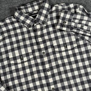 Lands End Shirt Mens Medium Tall Buffalo Plaid Button Down Long Sleeve Casual